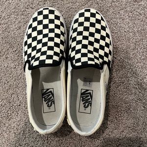 Vans Womens Checkered Platform Slip-On